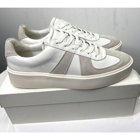 MNML Mens Gat Sneaker White Italian Leather Nubuck Size 12 - Picture 6 of 12